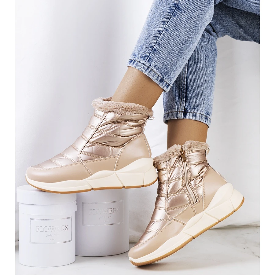 Bottes De Neige Dorées Lago Beige D'or 1 Bottes De Neige Dorées Lago Beige D'or