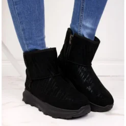 Bottes De Neige En Daim News W EVE311A Noir Le Noir -Lumière Écarlate Bottes bottes de neige en daim news w eve311a noir le noir 3 2000x2000 1