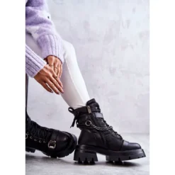 Bottes De Neige Femme Avec Chaîne GOE KK2N4018 Noir Le Noir -Lumière Écarlate Bottes bottes de neige femme avec chaine goe kk2n4018 noir le noir 11 2000x2000 1