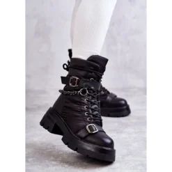 Bottes De Neige Femme Avec Chaîne GOE KK2N4018 Noir Le Noir -Lumière Écarlate Bottes bottes de neige femme avec chaine goe kk2n4018 noir le noir 4 2000x2000 1