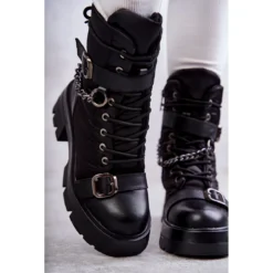 Bottes De Neige Femme Avec Chaîne GOE KK2N4018 Noir Le Noir -Lumière Écarlate Bottes bottes de neige femme avec chaine goe kk2n4018 noir le noir 7 2000x2000 1