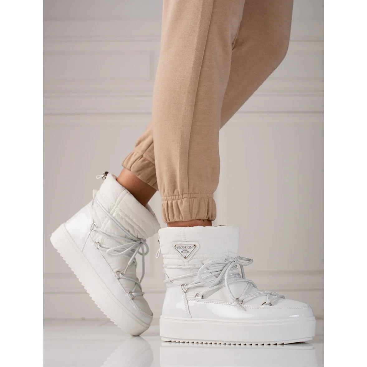 Bottes De Neige Femme Blanches Shelovet 2 Bottes De Neige Femme Blanches Shelovet – Image 2