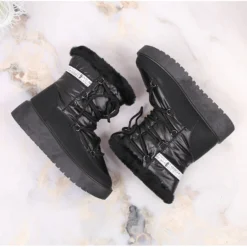 Bottes De Neige Filippo à Lacets, Chaudes, Noires Pour Femmes Le Noir -Lumière Écarlate Bottes bottes de neige filippo a lacets chaudes noires pour femmes le noir 6 2000x2000 1