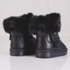 Bottes De Neige Fille Noires Avec Fourrure Shelovet