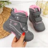 Bottes De Neige Filles Gris American Club Velcro