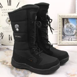 Bottes De Neige Hautes Imperméables Pour Enfants American Club Noires Le Noir -Lumière Écarlate Bottes bottes de neige hautes impermeables pour enfants american club noires le noir 3 2000x2000 1