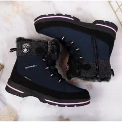 Bottes De Neige Imperméables American Club Jr AM865A Bleu Marin -Lumière Écarlate Bottes bottes de neige impermeables american club jr am865a bleu marin 3 2000x2000 1