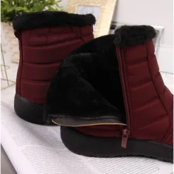Bottes De Neige Imperméables Avec Une Fermeture éclair NEWS Bordeaux Rouge -Lumière Écarlate Bottes bottes de neige impermeables avec une fermeture eclair news bordeaux rouge 3 2000x2000 1