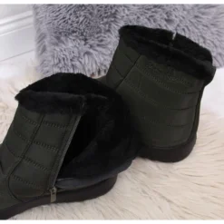 Bottes De Neige Imperméables Avec Une Fermeture éclair NEWS Kaki Vert -Lumière Écarlate Bottes bottes de neige impermeables avec une fermeture eclair news kaki vert 4 2000x2000 1