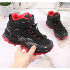 Bottes De Neige Imperméables Pour Enfants Avec Velcro American Club AM904B Le Noir