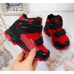 Bottes De Neige Imperméables Pour Enfants Avec Velcro Rouge American Club Le Noir -Lumière Écarlate Bottes bottes de neige impermeables pour enfants avec velcro rouge american club le noir 3 2000x2000 1