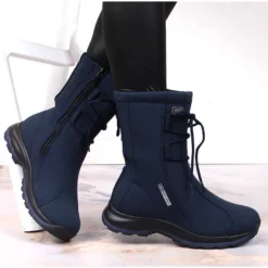 Bottes De Neige Imperméables Pour Femmes, Bleu Marine DK -Lumière Écarlate Bottes bottes de neige impermeables pour femmes bleu marine dk 4 2000x2000 1