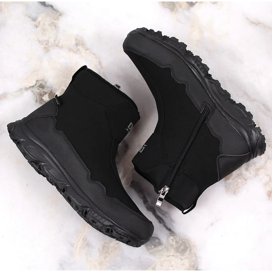 Bottes De Neige Imperméables Pour Jeunes Isolées Trekking Noir DK 2462 Le Noir 3 Bottes De Neige Imperméables Pour Jeunes Isolées Trekking Noir DK 2462 Le Noir – Image 3