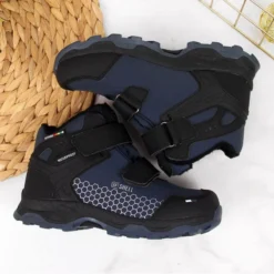 Bottes De Neige Imperméables Velcro American Club Jr AM851B Bleu Marin -Lumière Écarlate Bottes bottes de neige impermeables velcro american club jr am851b bleu marin 3 2000x2000 1