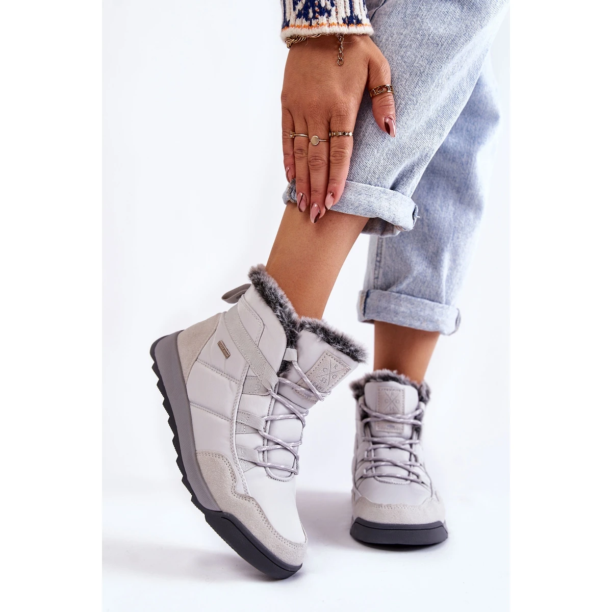 Bottes De Neige Isolées Femme Cross Jeans KK2R4015C Gris 1 Bottes De Neige Isolées Femme Cross Jeans KK2R4015C Gris