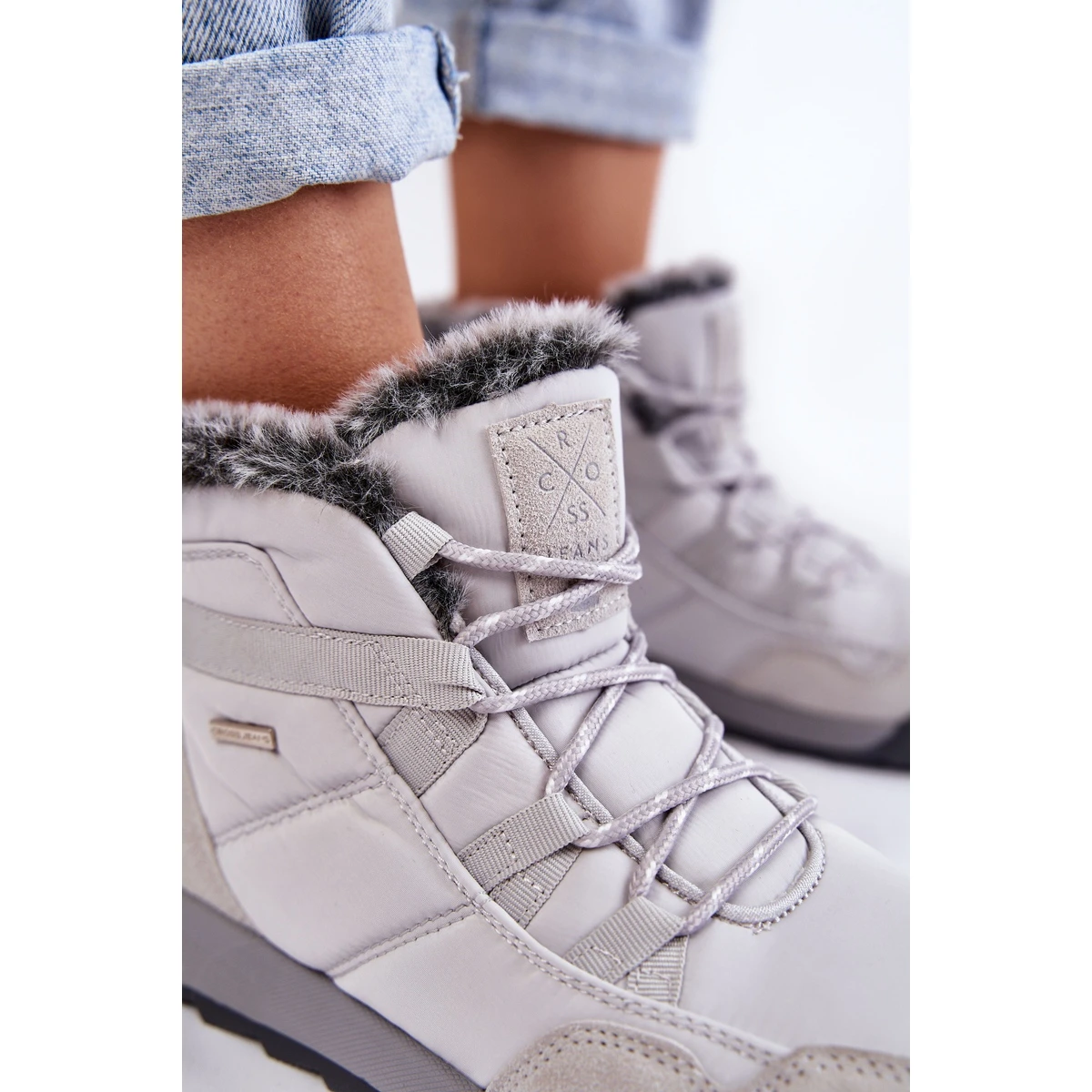 Bottes De Neige Isolées Femme Cross Jeans KK2R4015C Gris 6 Bottes De Neige Isolées Femme Cross Jeans KK2R4015C Gris – Image 6