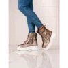 Bottes De Neige Marron Pour Femme Avec Laçage Shelovet Brun