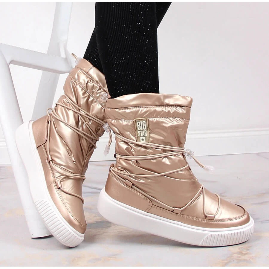 Bottes De Neige Métallisées, Isolées Dorées Big Star KK274194 D'or 1 Bottes De Neige Métallisées, Isolées Dorées Big Star KK274194 D'or