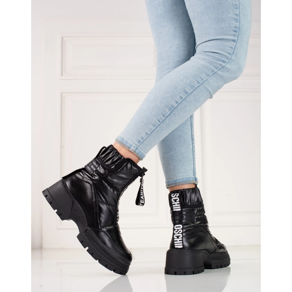 Bottes De Neige Noires Pour Femmes Sur La Plateforme Shelovet Le Noir 2 Bottes De Neige Noires Pour Femmes Sur La Plateforme Shelovet Le Noir – Image 2
