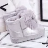 Bottes De Neige Pour Enfants Avec Fourrure Silver Aurora Argent