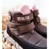 Bottes De Neige Pour Enfants Memory Foam Big Star II374071 Szare Le Noir Gris