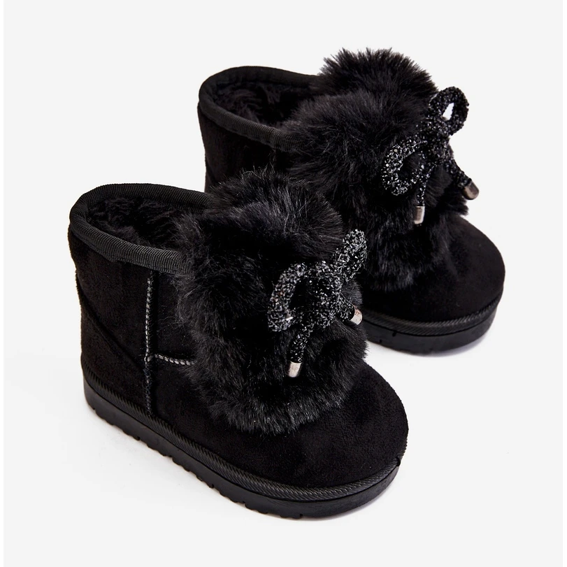Bottes De Neige Pour Enfants Noires Avec Fourrure En Daim Amelia Le Noir 3 Bottes De Neige Pour Enfants Noires Avec Fourrure En Daim Amelia Le Noir – Image 3