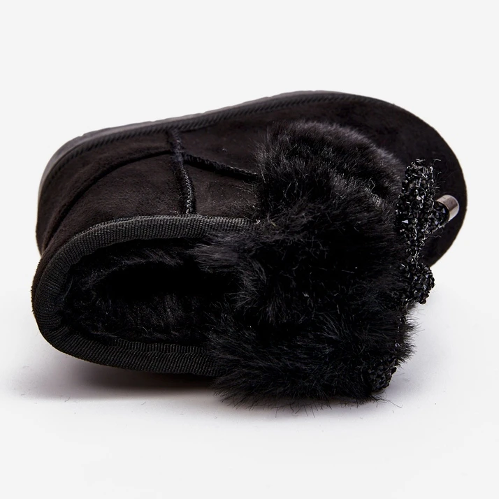 Bottes De Neige Pour Enfants Noires Avec Fourrure En Daim Amelia Le Noir 5 Bottes De Neige Pour Enfants Noires Avec Fourrure En Daim Amelia Le Noir – Image 5