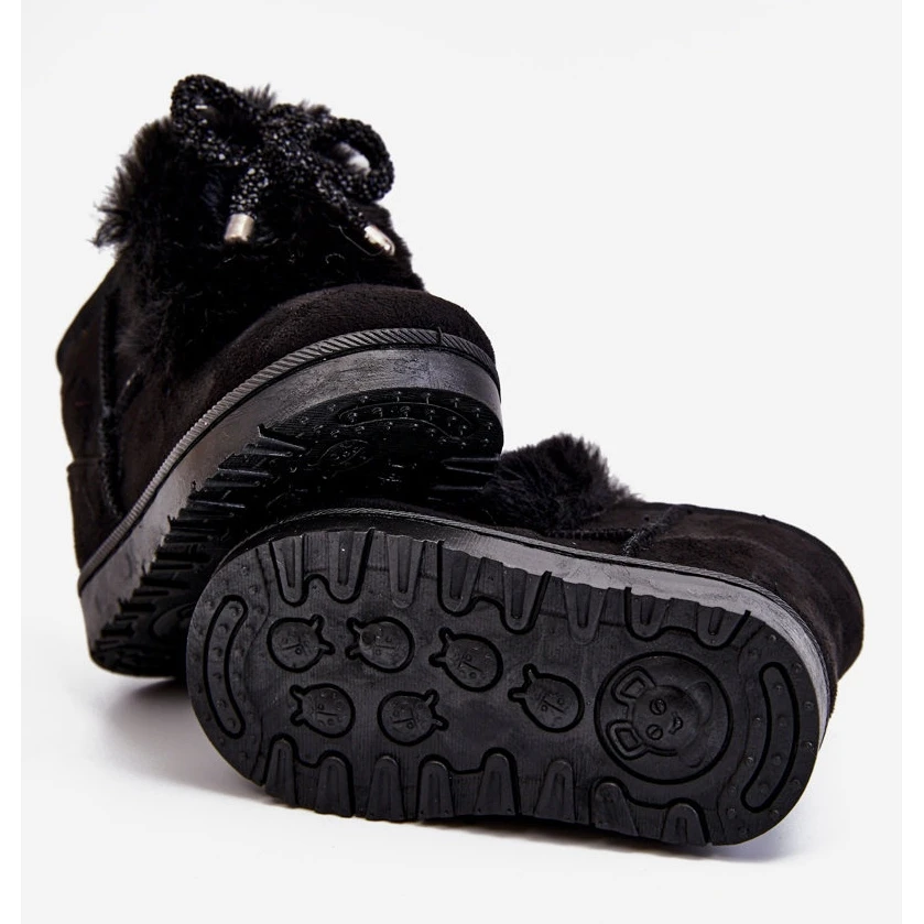 Bottes De Neige Pour Enfants Noires Avec Fourrure En Daim Amelia Le Noir 6 Bottes De Neige Pour Enfants Noires Avec Fourrure En Daim Amelia Le Noir – Image 6