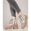 Bottes De Neige Pour Femmes Beiges Avec Fourrure Shelovet