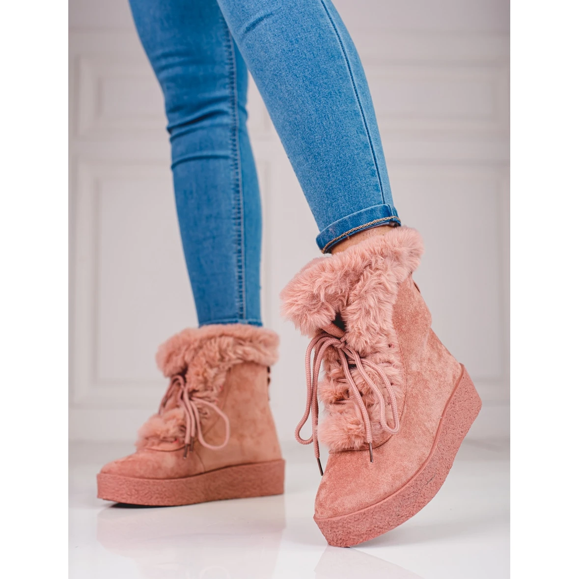 Bottes De Neige Pour Femmes Sur La Plate-forme Shelovet Rose 1 Bottes De Neige Pour Femmes Sur La Plate-forme Shelovet Rose