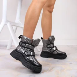 Bottes De Neige Pour Jeunes Potocki En étain Avec Velcro Argent -Lumière Écarlate Bottes bottes de neige pour jeunes potocki en etain avec velcro argent 5 2000x2000 1