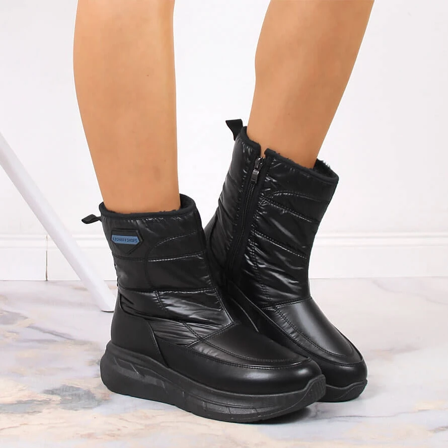 Bottes De Neige Sportives Isolées Noires Filippo Pour Femmes Le Noir 3 Bottes De Neige Sportives Isolées Noires Filippo Pour Femmes Le Noir – Image 3