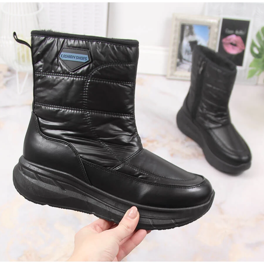 Bottes De Neige Sportives Isolées Noires Filippo Pour Femmes Le Noir 4 Bottes De Neige Sportives Isolées Noires Filippo Pour Femmes Le Noir – Image 4