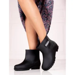Bottes De Pluie Basses Noires Pour Femmes Shelovet Le Noir