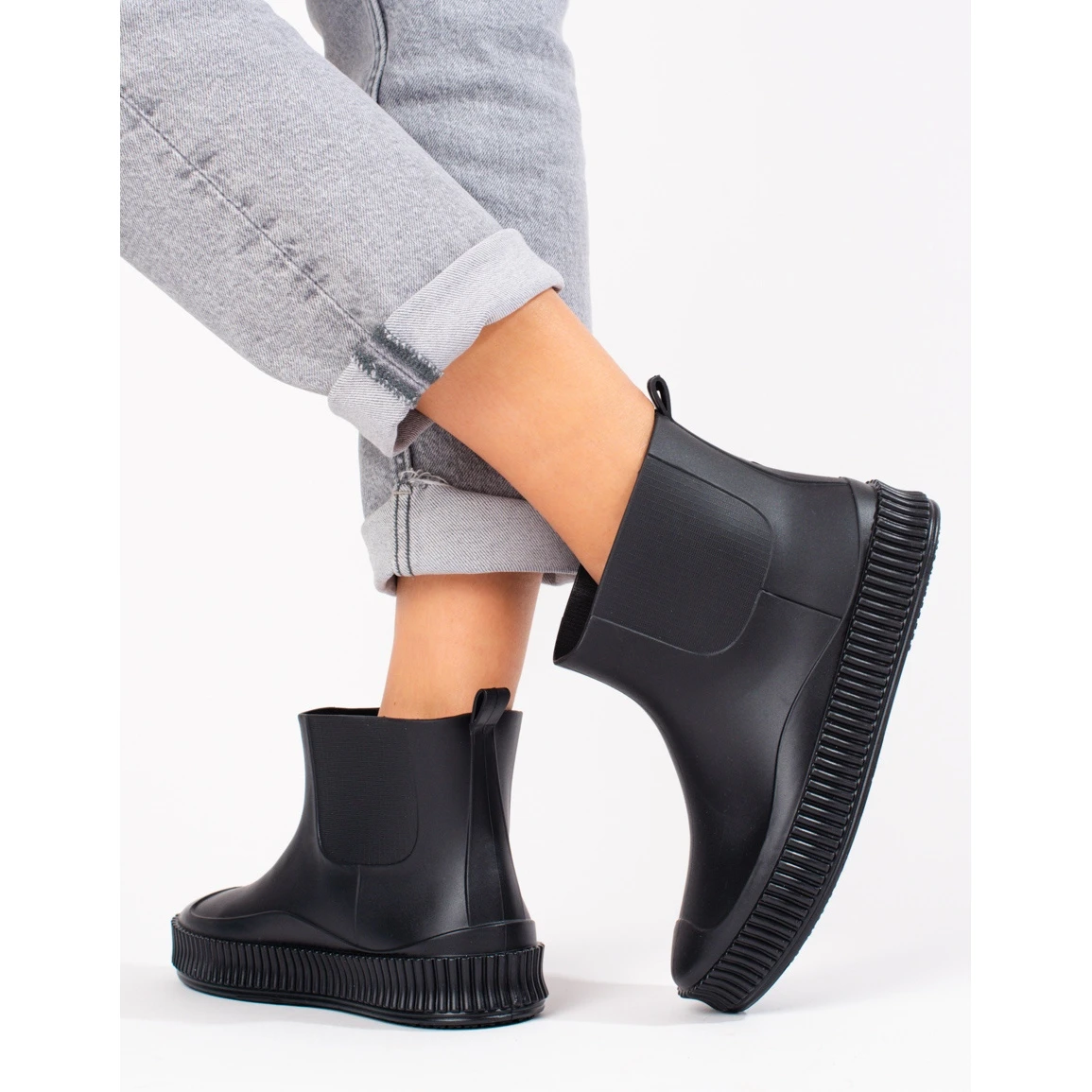 Bottes De Pluie Noires Shelovet Pour Femmes Le Noir 2 Bottes De Pluie Noires Shelovet Pour Femmes Le Noir – Image 2