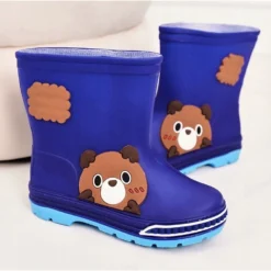 Bottes De Pluie Pour Enfants Avec Un Ours En Peluche Bleu Marin -Lumière Écarlate Bottes bottes de pluie pour enfants avec un ours en peluche bleu marin 3 2000x2000 1