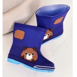 Bottes De Pluie Pour Enfants Avec Un Ours En Peluche Bleu Marin -Lumière Écarlate Bottes bottes de pluie pour enfants avec un ours en peluche bleu marin 4 2000x2000 1