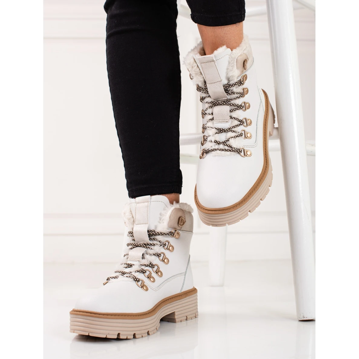 Bottes De Randonnée Femme Shelovet Blanches 1 Bottes De Randonnée Femme Shelovet Blanches