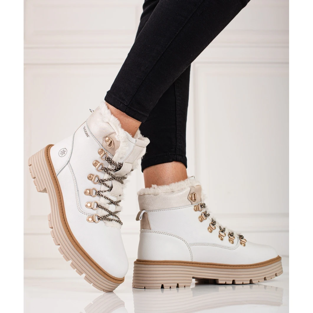 Bottes De Randonnée Femme Shelovet Blanches 2 Bottes De Randonnée Femme Shelovet Blanches – Image 2