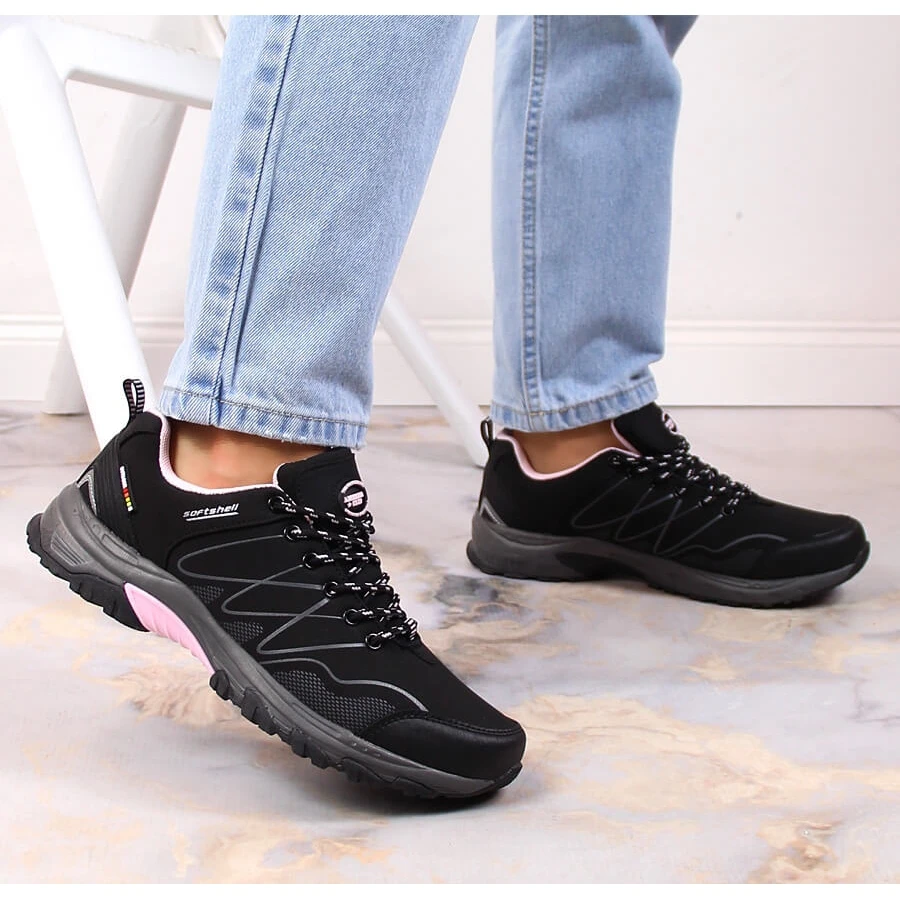 Bottes De Randonnée Imperméables American Club Noires Pour Femmes Le Noir Rose 3 Bottes De Randonnée Imperméables American Club Noires Pour Femmes Le Noir Rose – Image 3