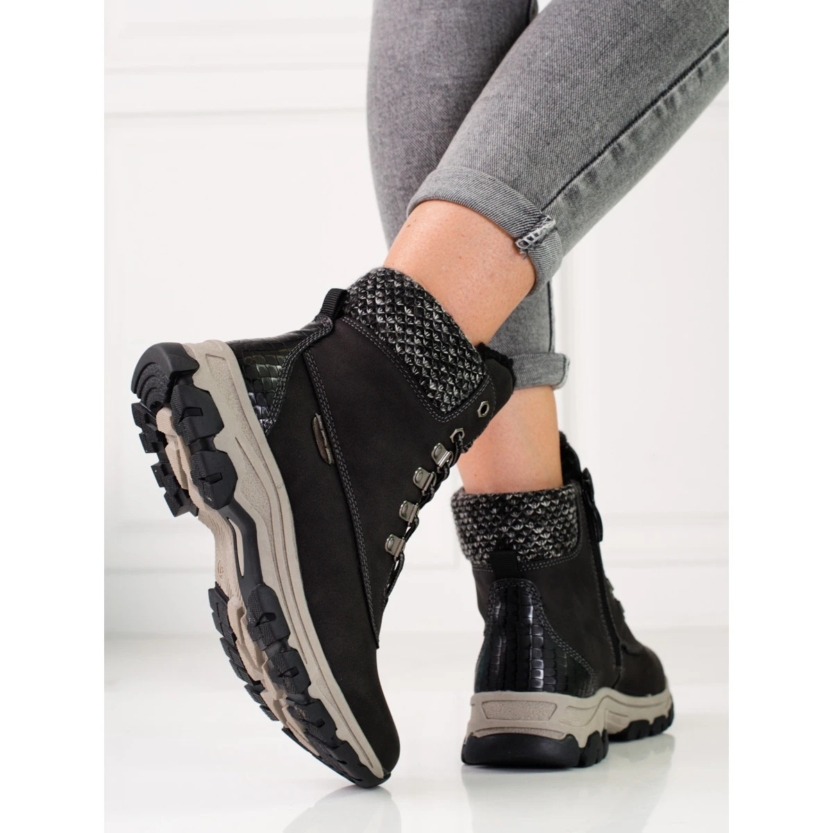 Bottes De Randonnée Noires Pour Femmes Sur La Plateforme Shelovet Le Noir 1 Bottes De Randonnée Noires Pour Femmes Sur La Plateforme Shelovet Le Noir