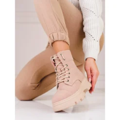 Bottes De Randonnée Pour Femmes Sur La Plate-forme Shelovet Rose