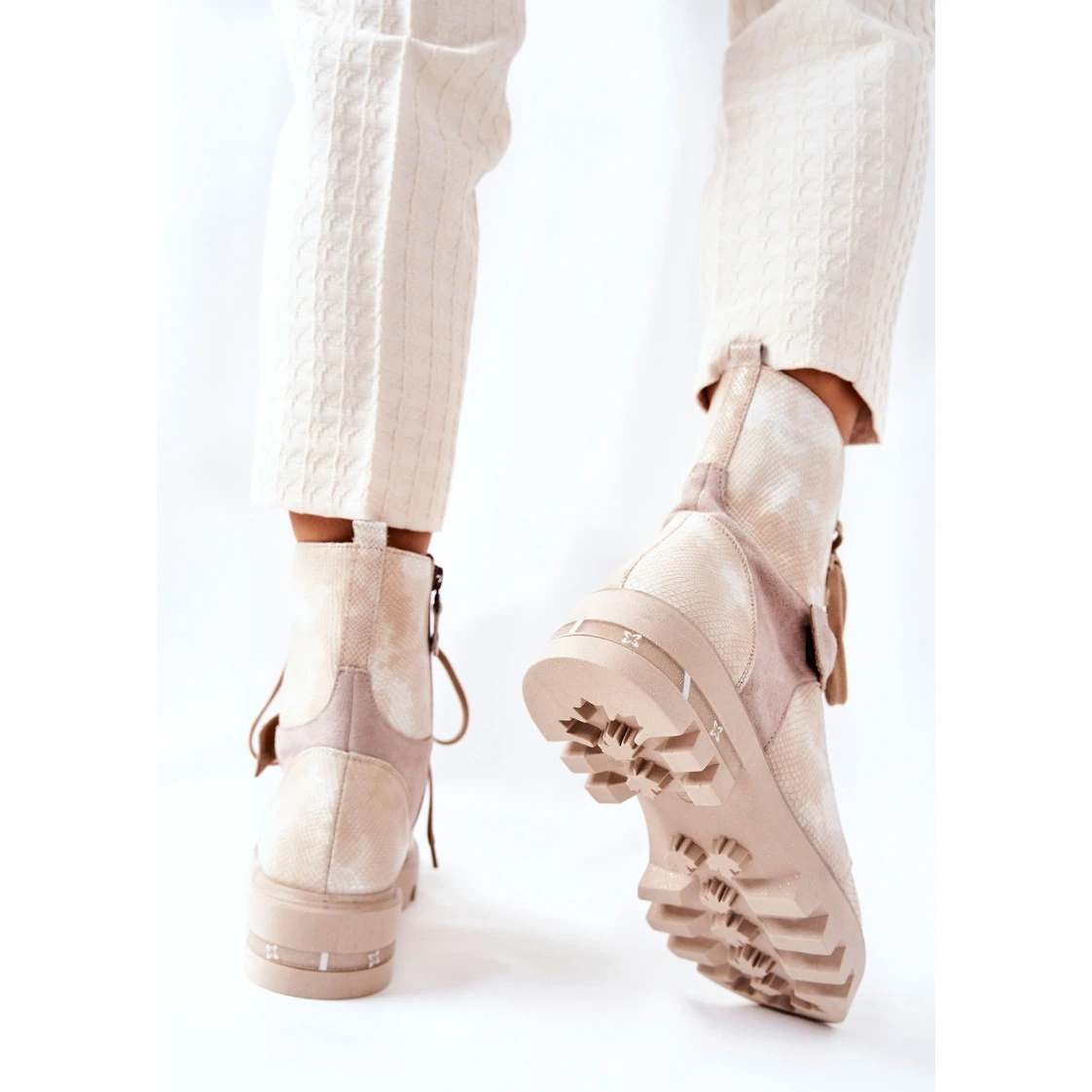 Bottes De Travailleurs En Cuir Beige Maciejka 05219-04 8 Bottes De Travailleurs En Cuir Beige Maciejka 05219-04 – Image 8