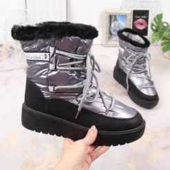 Bottes D'hiver Chaudes à Lacets Argentées Pour Femmes Filippo -Lumière Écarlate Bottes bottes dhiver chaudes a lacets argentees pour femmes filippo 5 2000x2000 1