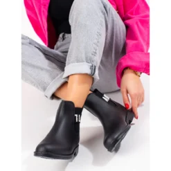 Bottes En Caoutchouc Shelovet Noires Pour Femmes Le Noir -Lumière Écarlate Bottes bottes en caoutchouc shelovet noires pour femmes le noir 3 2000x2000 1