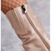 Bottes En Cuir À Talons Hauts Laura Messi 2560 Beige Brun