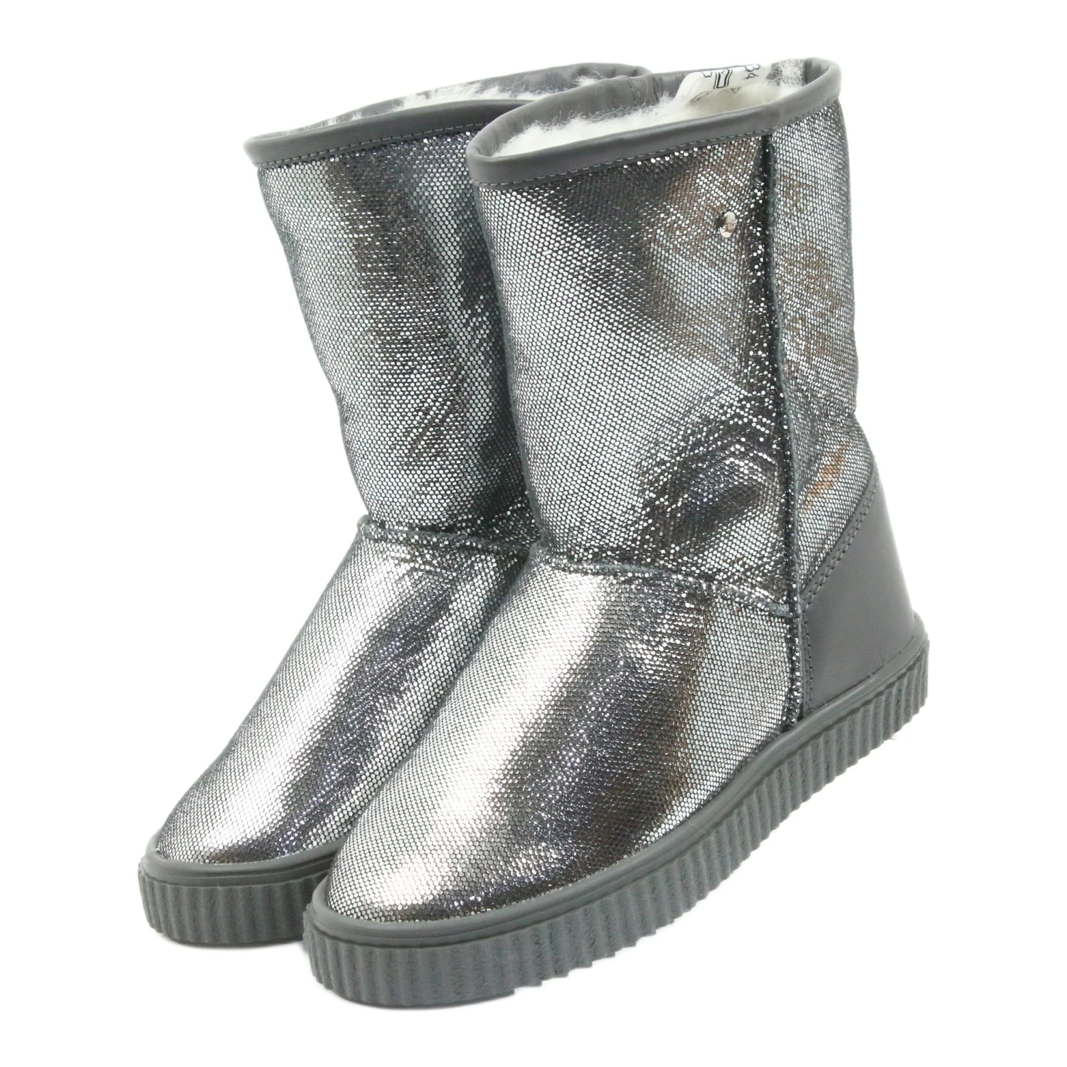 Bottes En Cuir Bartek 477750 Laine Naturelle Argent Gris 4 Bottes En Cuir Bartek 477750 Laine Naturelle Argent Gris – Image 4