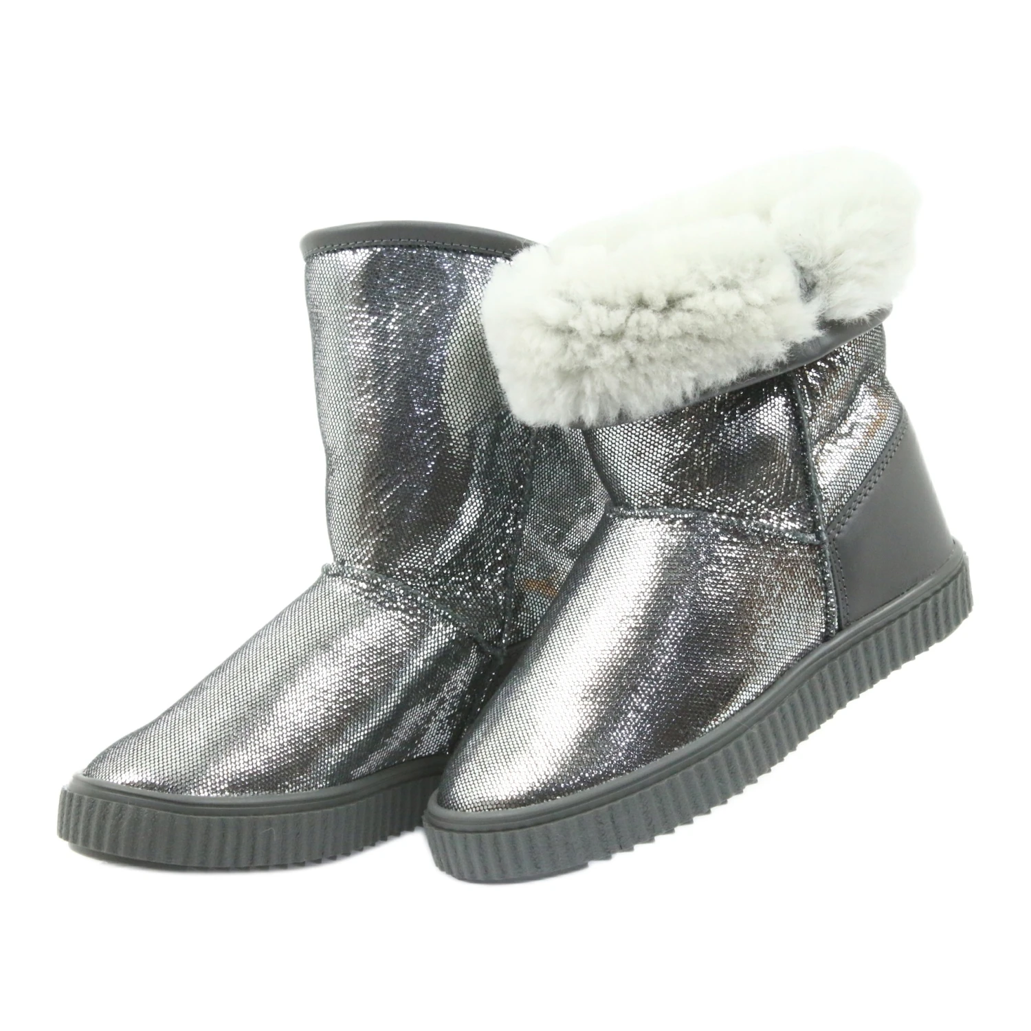 Bottes En Cuir Bartek 477750 Laine Naturelle Argent Gris 5 Bottes En Cuir Bartek 477750 Laine Naturelle Argent Gris – Image 5