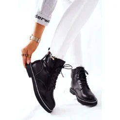 Bottes En Cuir Pour Femmes GOE II2N4014 Noir Le Noir