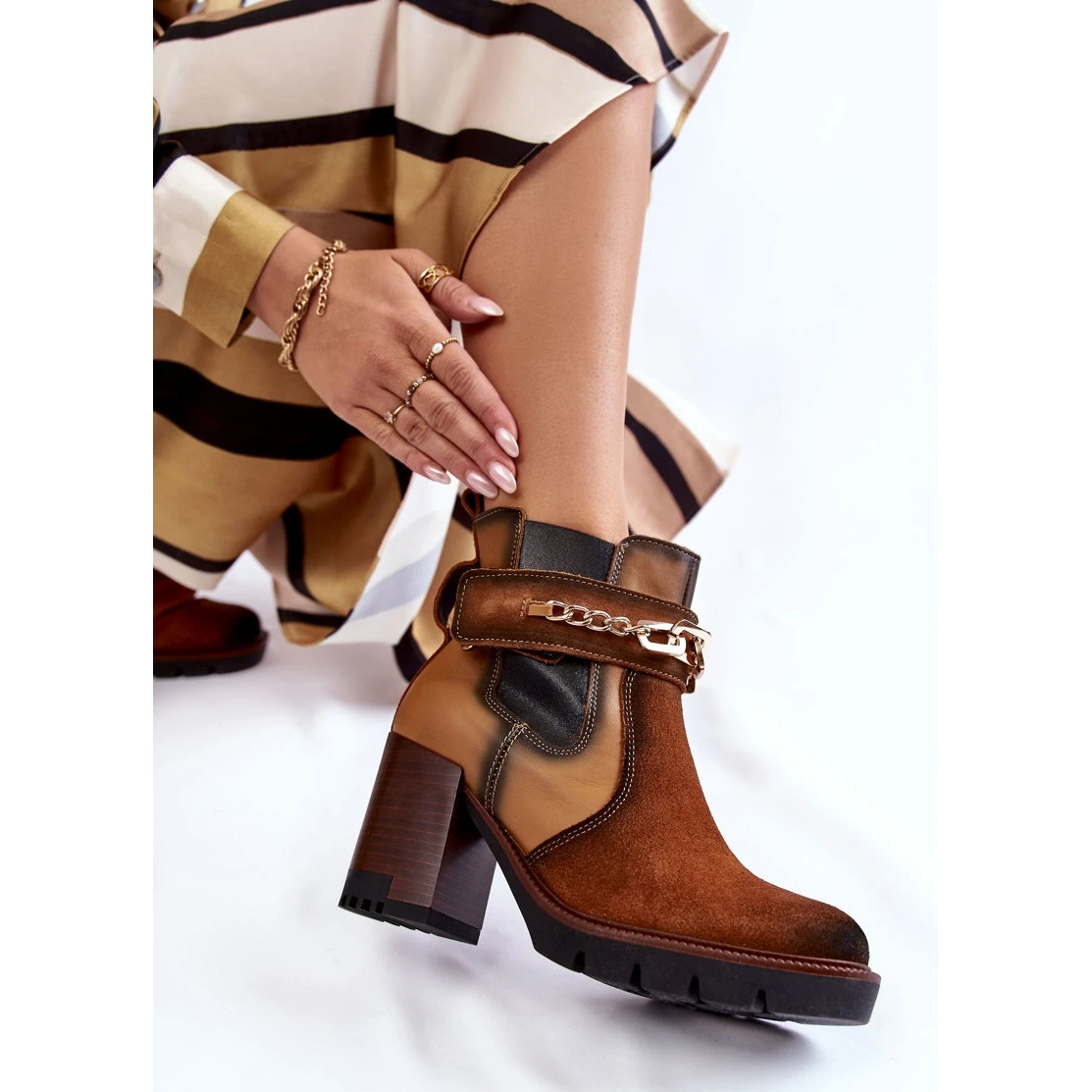 Bottes En Cuir Pour Femmes Maciejka 05781-29 Rouge Beige Brun 8 Bottes En Cuir Pour Femmes Maciejka 05781-29 Rouge Beige Brun – Image 8